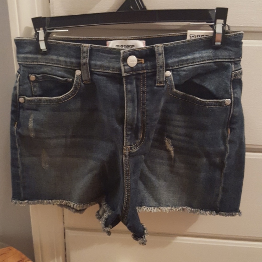 Pink high waist jean shorts